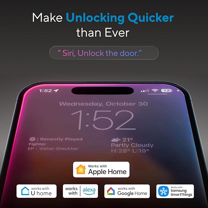 ULTRALOQ Bolt Fingerprint WiFi Smart Lock, Works