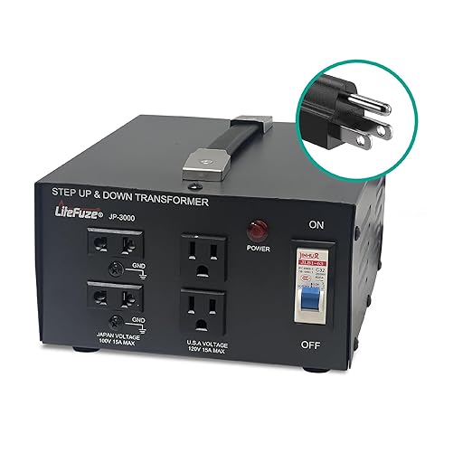 LiteFuze 3000 Watt Japan Voltage Converter Transformer Step Up/Down - 100v to