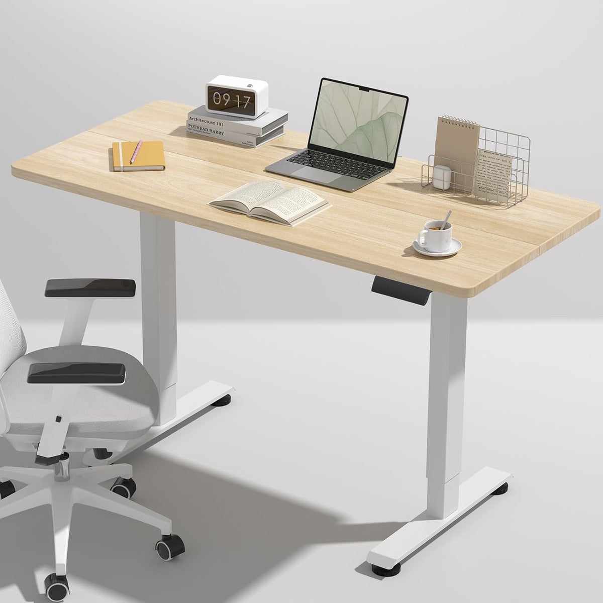 Veken 47.2 Inch Electric Standing Desk, Height Adjustable Sit Stand Up