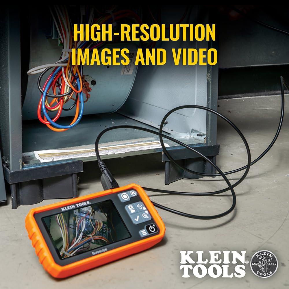 klein tools 69462 inspection camera cable for borescope, close-up detail