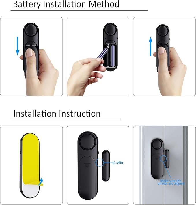 Window and Door Alarm When Opened (5-Pack)