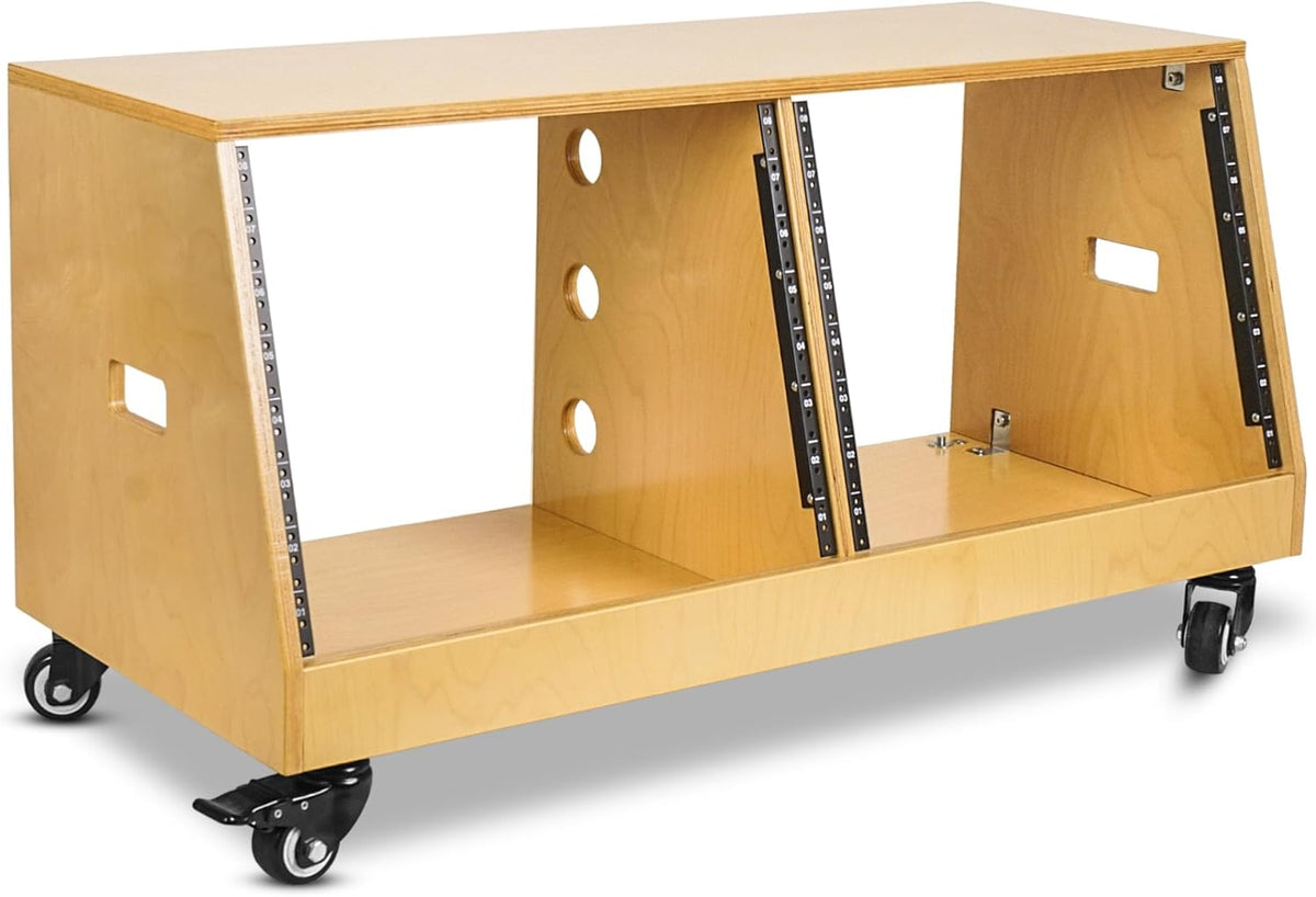 Sound Town DIY 2 x 8U Slanted Studio Rack