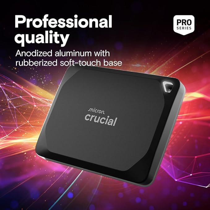 Crucial X10 Pro 2TB Portable SSD, 2000MB/s Write, USB 3.2 USB-C, External Solid