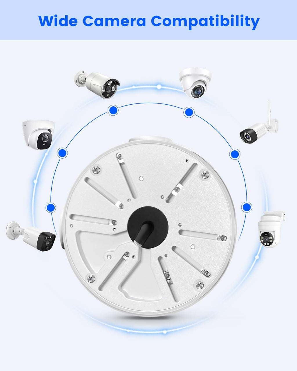 metal universal security camera junction box, cable management, package contents