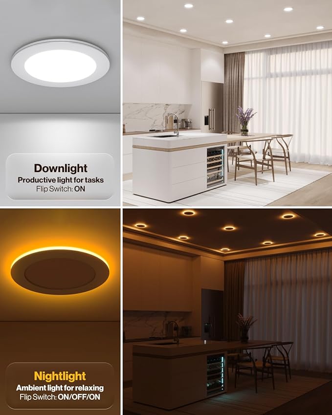 Sunco 4 Inch LED Recessed Lights (4 Pack)