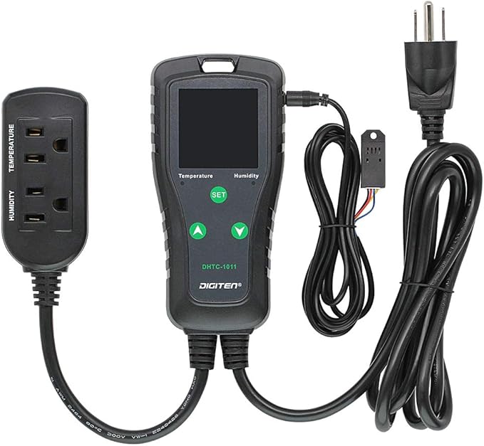 DIGITEN DHTC1011 Humidity and Temperature Controller Plug-in Thermostat
