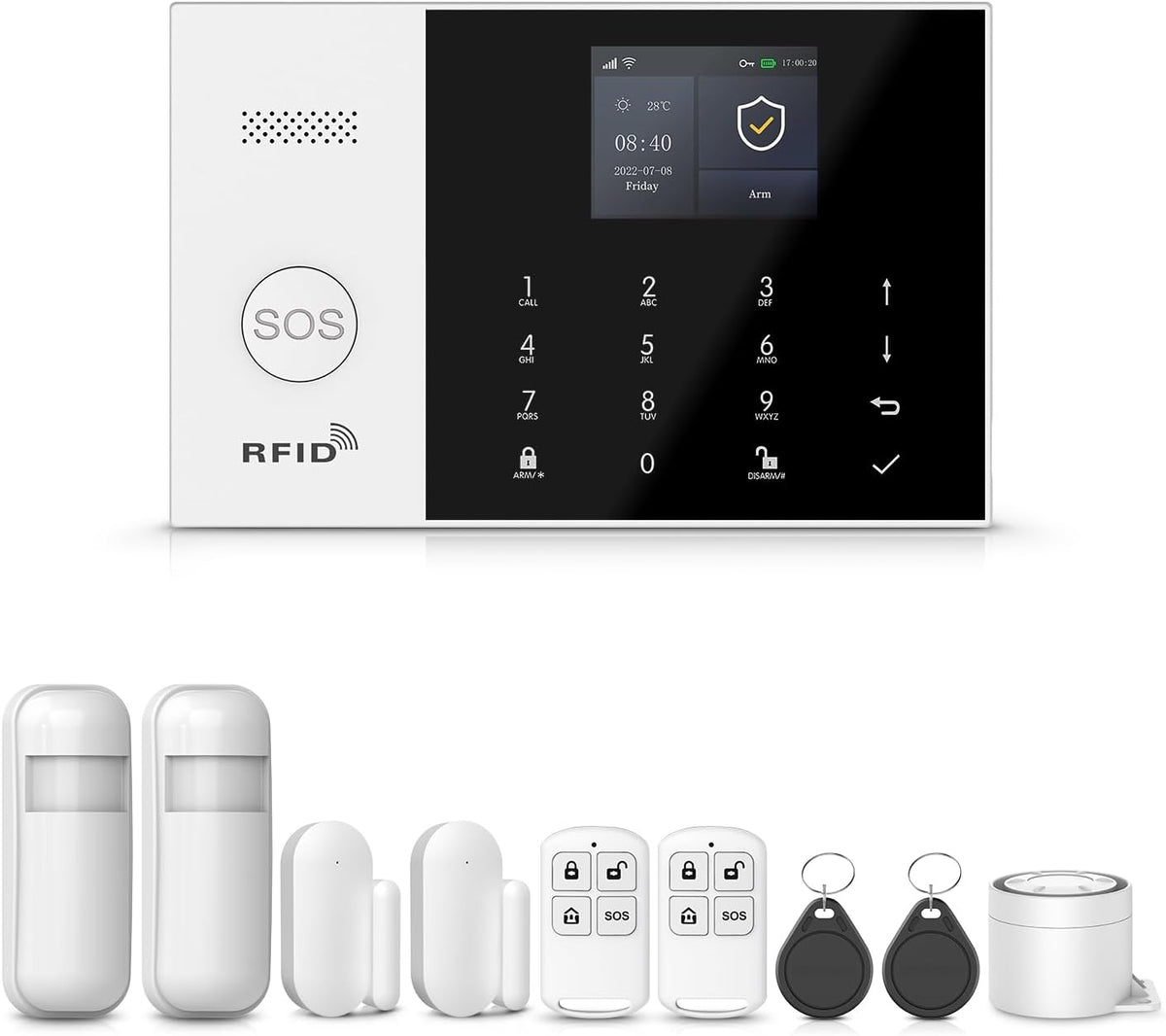 LWOHSI Smart Home Alarm, GSM 4G/WiFi Home Security Systems