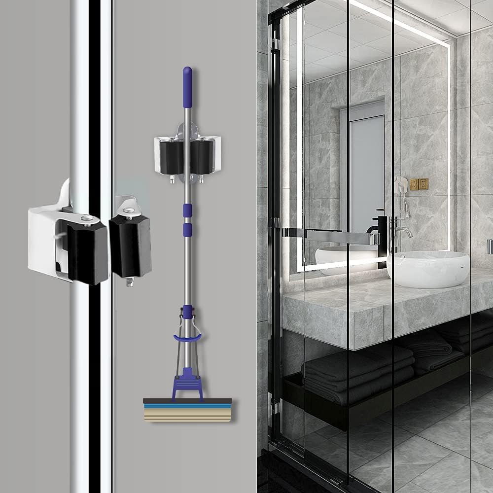 3-h broom holder wall mount 30 pack, stainless, package contents