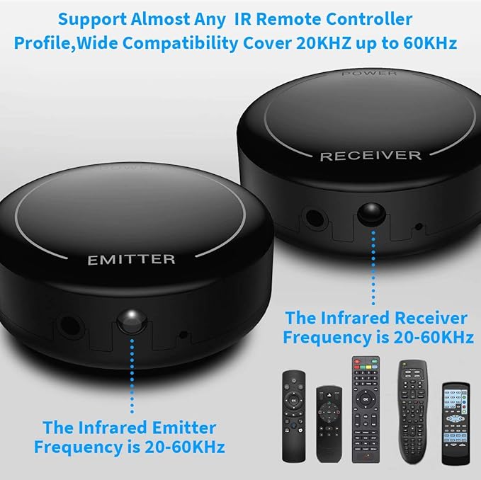 Fourair Infrared Wireless IR Repeater Long Range 500 Feet and IR Remote Control