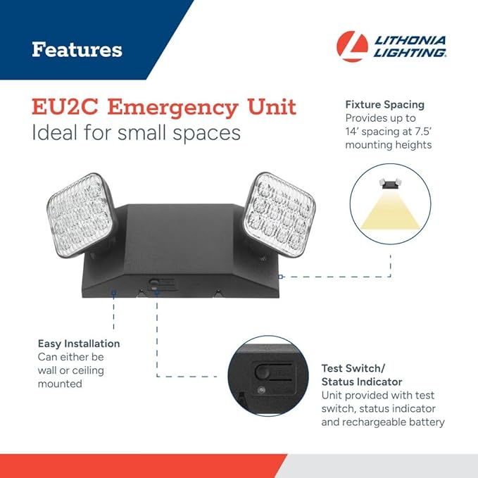 Lithonia Lighting Basics LED Emergency Light, Emergency Lighting