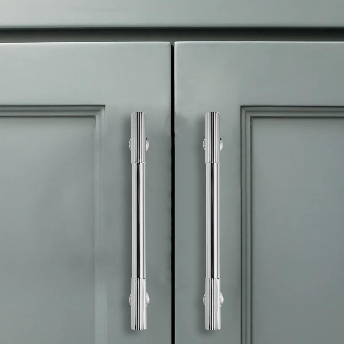 10 Pack 6 Inch(152mm) Hole Center Polished Chrome Cabinet pulls Kitchen Handles Solid Heavy Duty Cabinet Pull Kitchen Hardware