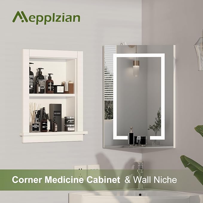 Recessed Medicine Cabinet for Bathroom Niche for Shower Wall for Bedroom