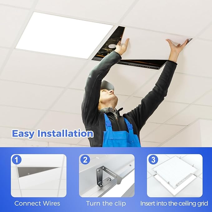 AIKVSXER 1 Pack 2x2 LED Flat Panel Light