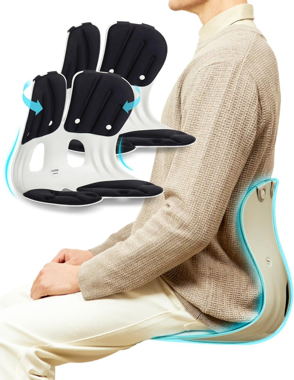 curble Grand 2PACK – Ergonomic Chair Back Support, Lumbar Support