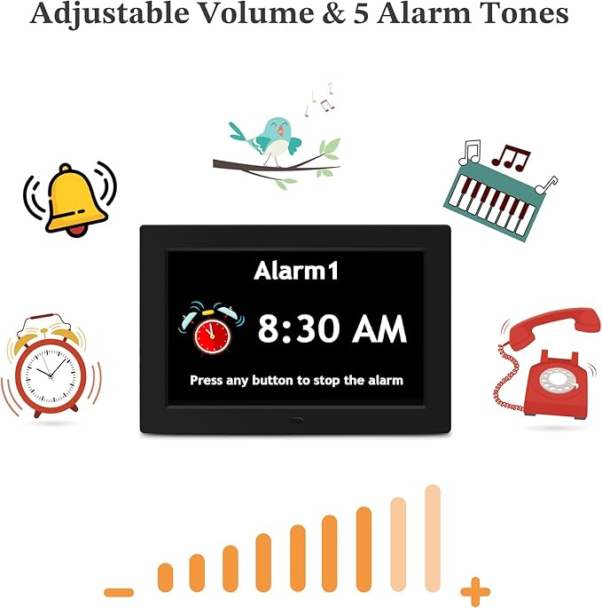 10.1'' Digital Clock, 1280*800p HD Extra Large Display, Digital Clock