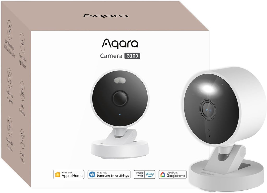 Aqara G100, 2K Indoor/Outdoor Security Camera, HomeKit Secure Video, 2-Way Audio