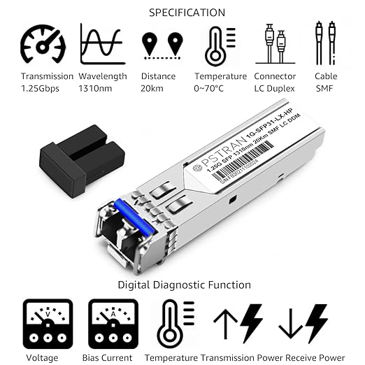 OPSTRAN 1000BASE-LX/LH SFP Optical Transceiver Module Compatible (4 Pack)