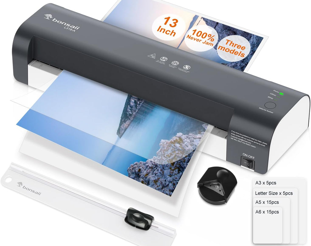Bonsaii Laminator, 13 Inch 7-in-1 Thermal Laminator Machine