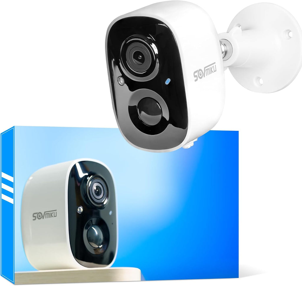 Vicohome 2K Security Camera Wireless Wi-Fi Indoor/Outdoor,Battery Powered,Easy to Setup,PIR Motion Detection,Two Way Audio, Audible Flashlight Siren,2.4GHz, Color Night Vision,180 Days Care Plan