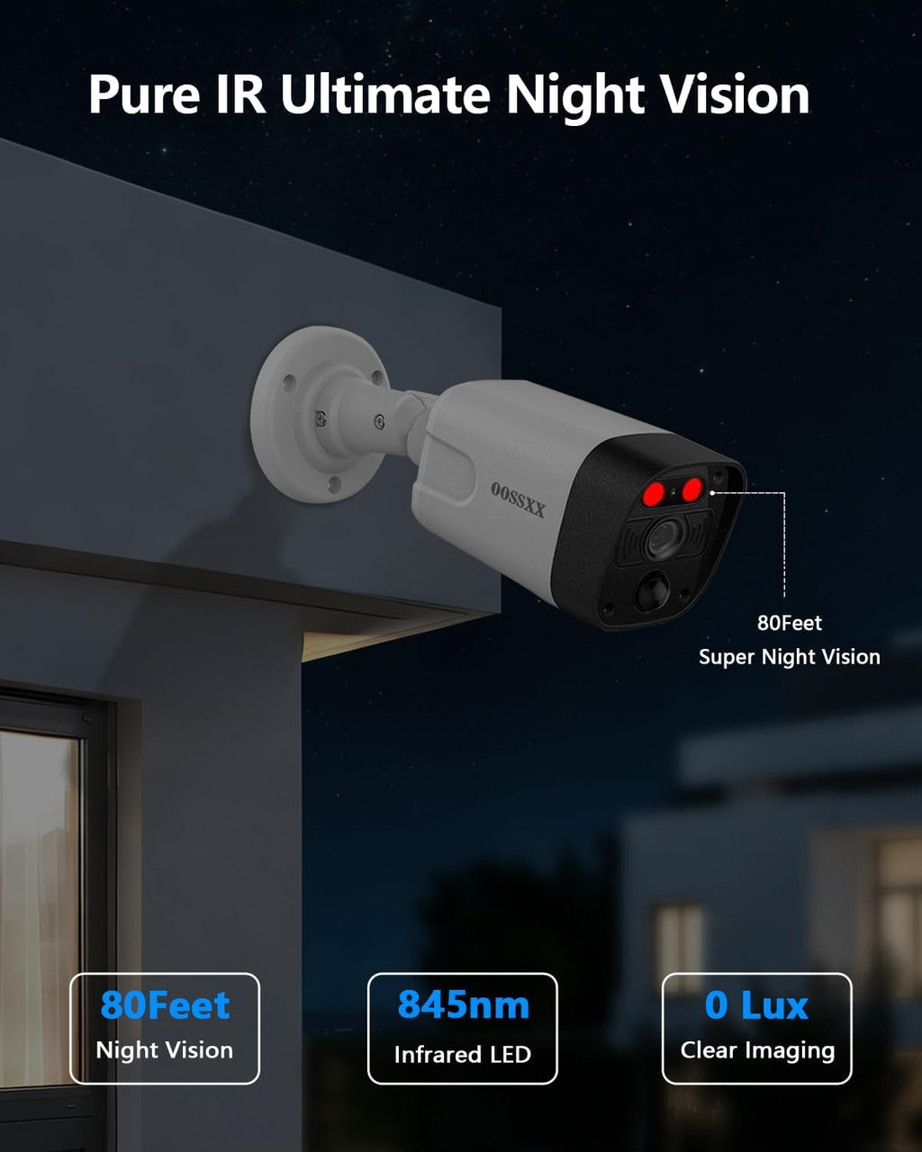 oossxx 2026 update 4k poe ip cameras outdoor, front angle view