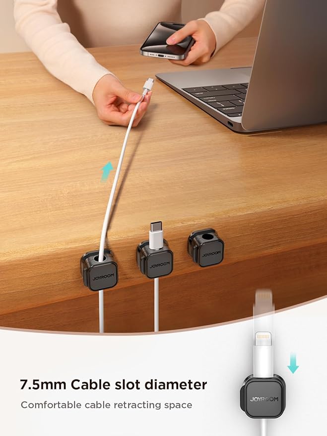 12 Pack Magnetic Cable Management Clips, Phone Electric Charging Cord Holder