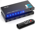 HDMI 2.1 Switch 4 in 1 Out 8K@60Hz 4K@120Hz, 4 Ports HDMI Switcher Splitter