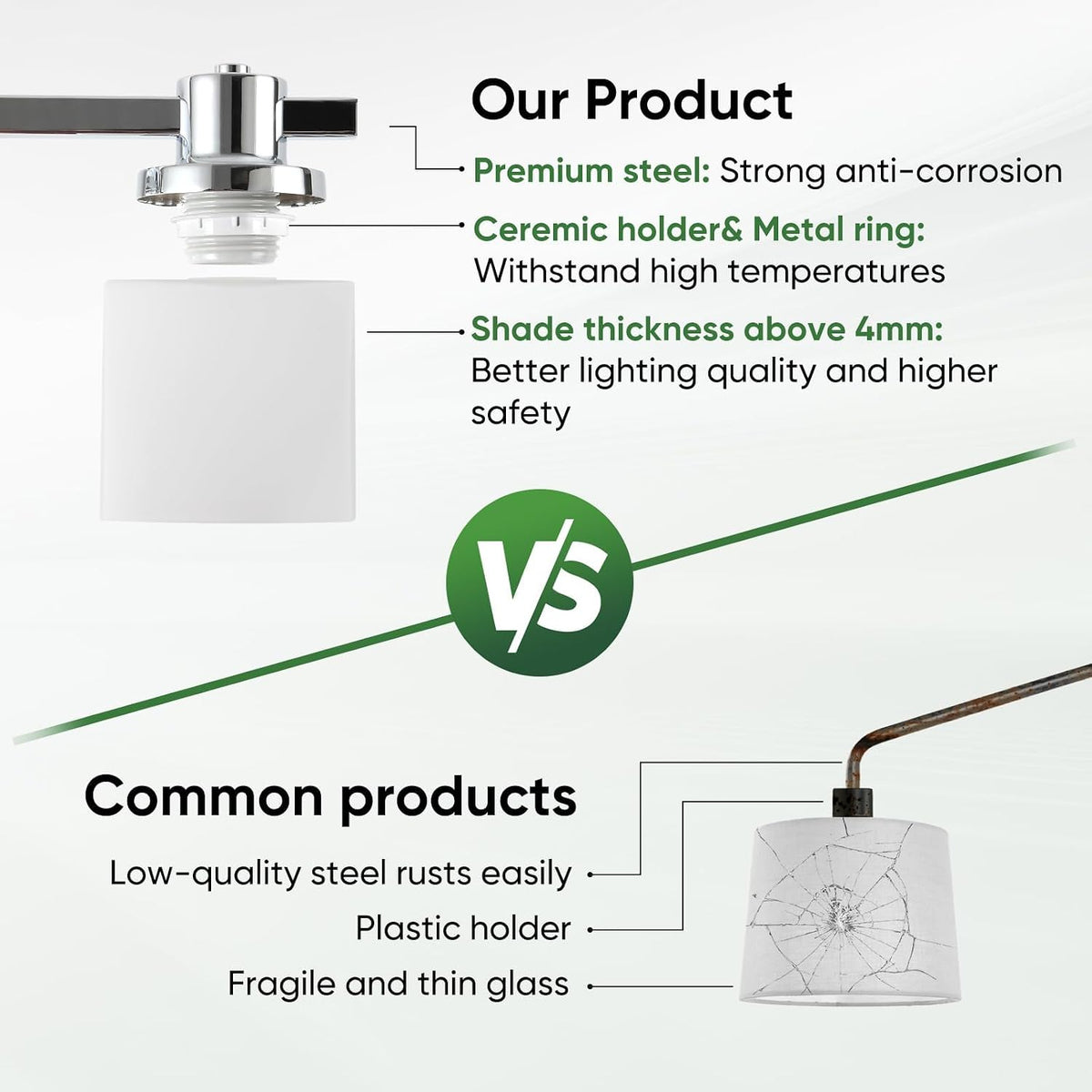 32 inch chrome bathroom light fixtures over mirror, package contents