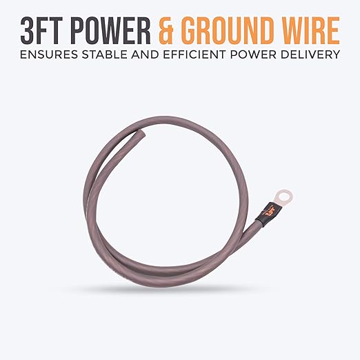 Elite Audio Premium 4 Gauge CCA Amplifier Installation Wiring Amp Kit, 2000