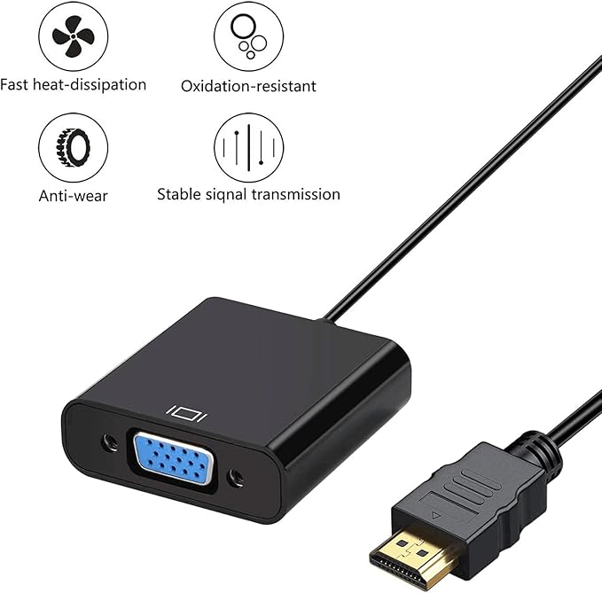 HDMI to VGA Adapter 10 Pack, Compatible