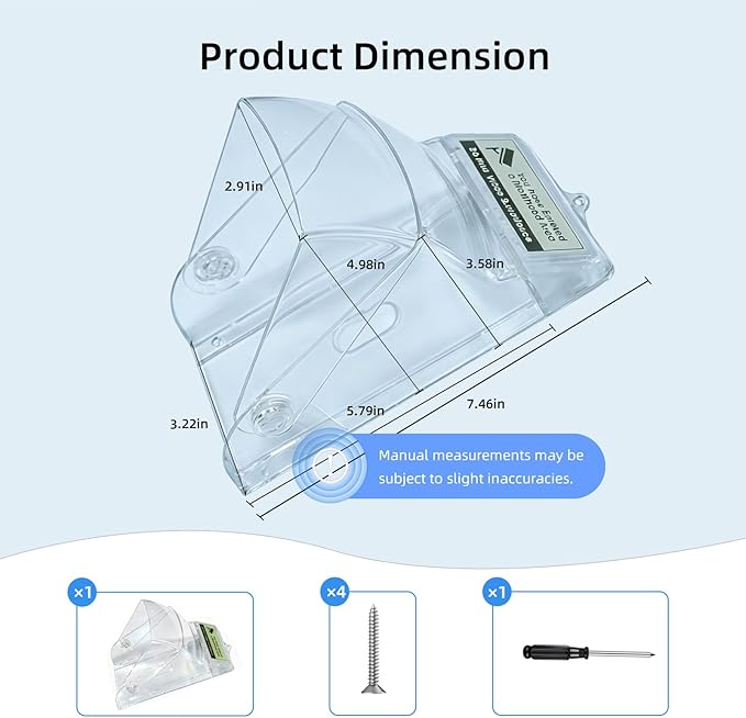 Dgyezhao Clear Outdoor Plastic Flip Doorbell Rain Cover, Camera Cover protector