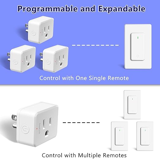 Remote Control Outlet, Wireless Remote Control Outlet Plug, On/Off Light Switch
