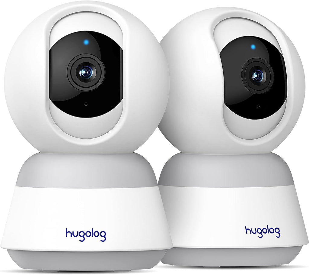 Hugolog 3K 5MP Indoor Pan/Tilt Security Camera (2pcs)