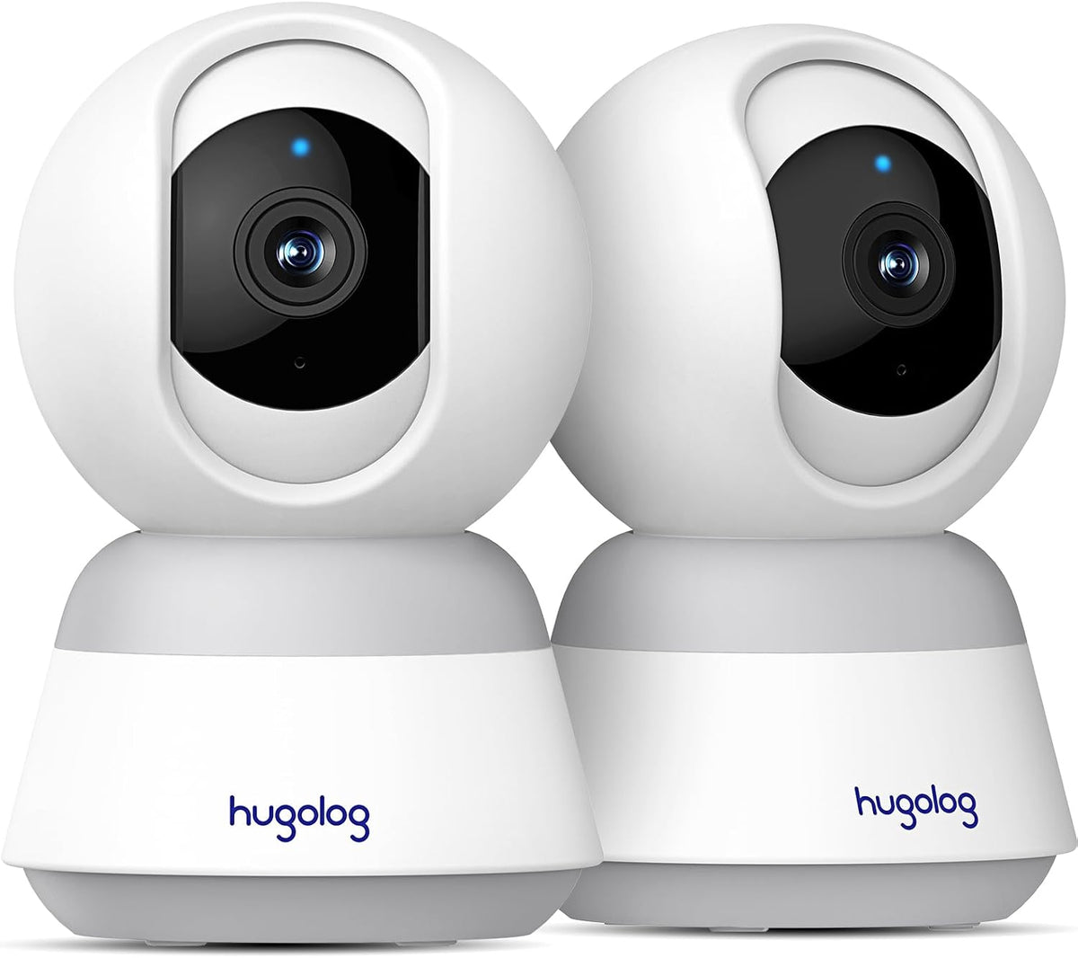 Hugolog 3K 5MP Indoor Pan/Tilt Security Camera (2pcs)