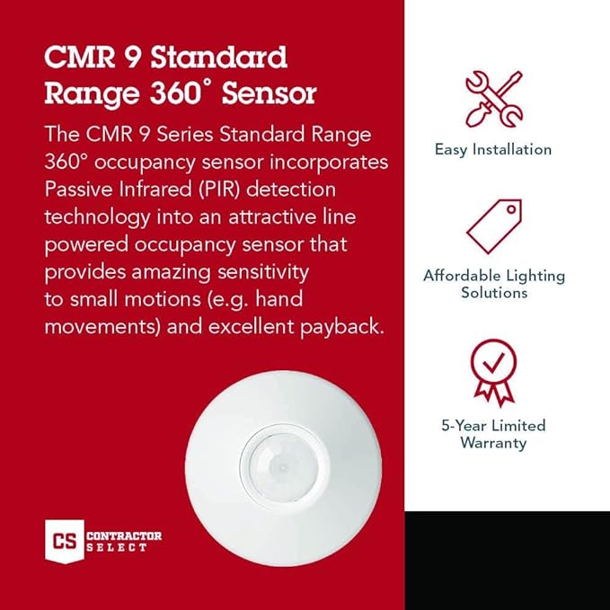 SensorSwitch Ceiling Motion Sensor, Passive Infrared PIR Occupancy Sensor