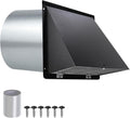 12 Inch Wall Vent Hood Exhaust Vent Cap Dryer Vent Cover, Exterior Hooded Wall