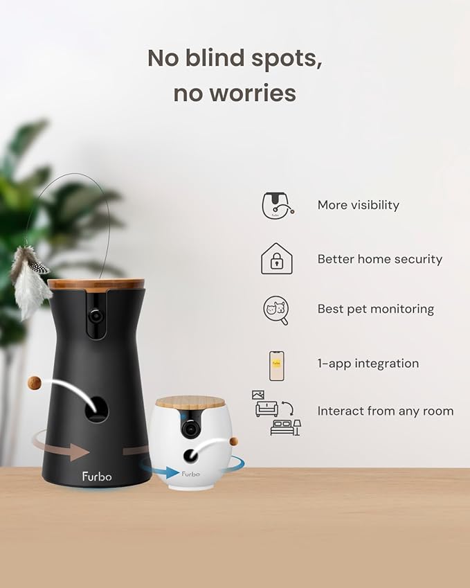 Furbo 360° Cat Camera + Mini 360° Cam 2-Camera Bundle Nanny Subscription: Cat