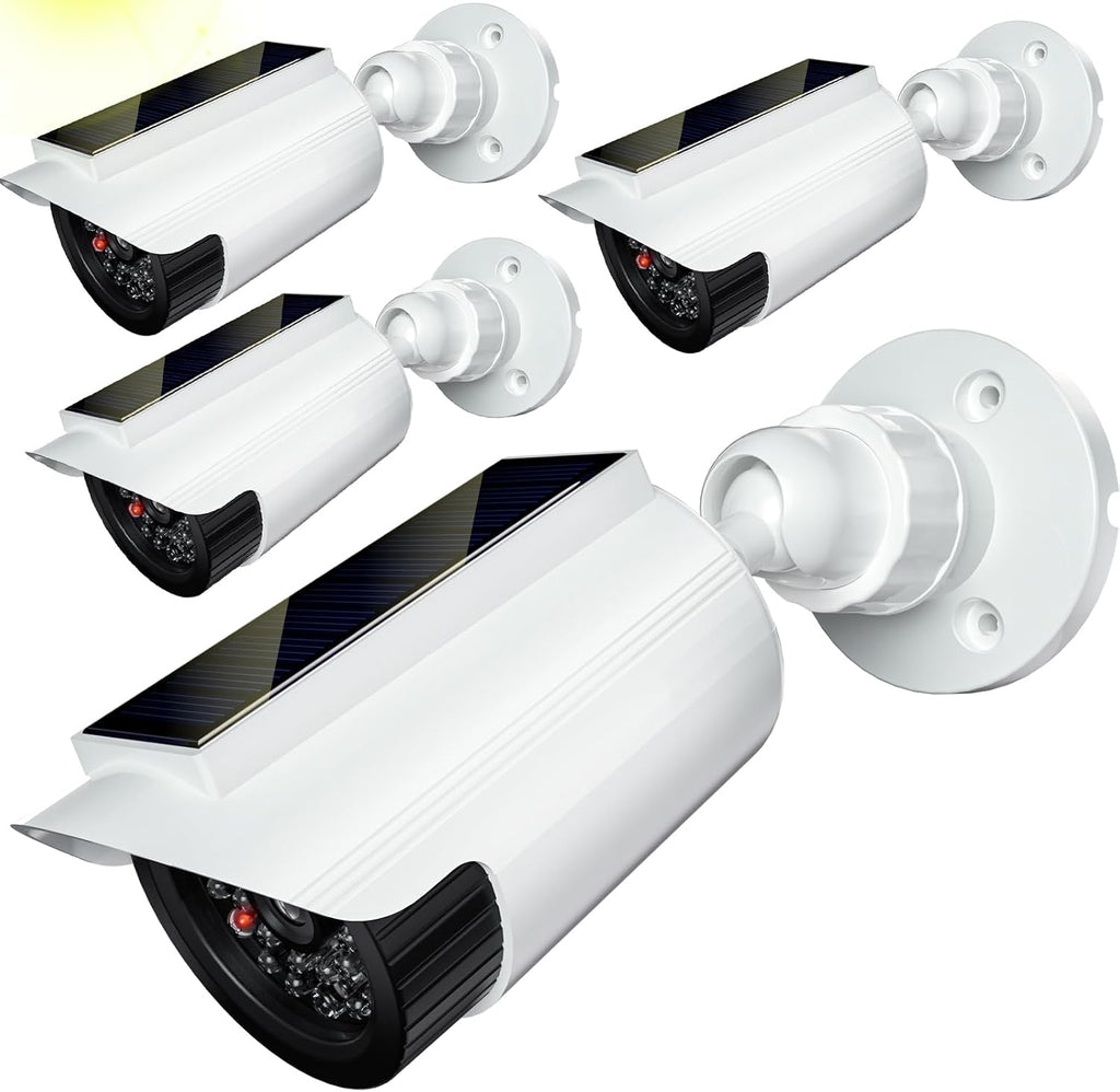 WALI Fake Dummy Camera, Solar Powered Fake Security Camera (2 Pack)