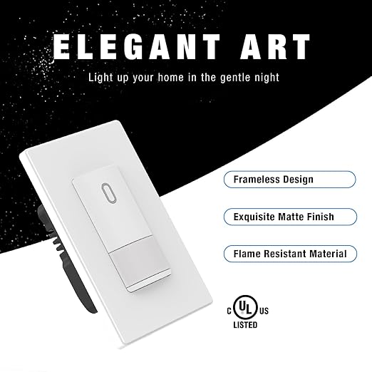 ELEGRP Matte White Single Pole Occupancy Motion Sensor Light Switch, Need (10 Pack)
