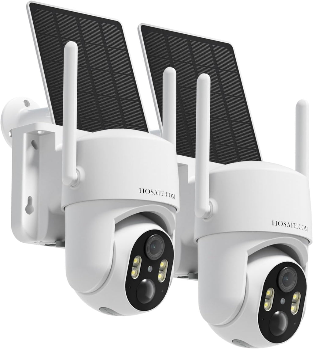 2 Pack WiFi Outdoor Security Camera Wireless, Spotlight Color Night Vision