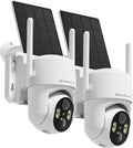 2 Pack WiFi Outdoor Security Camera Wireless, Spotlight Color Night Vision