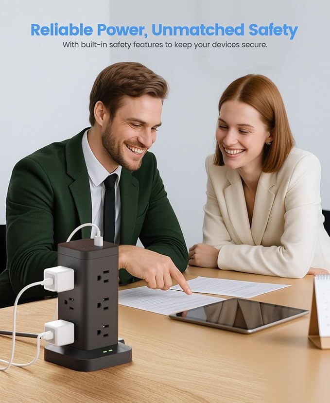 Tagzilo 15-in-1 Power Strip Tower