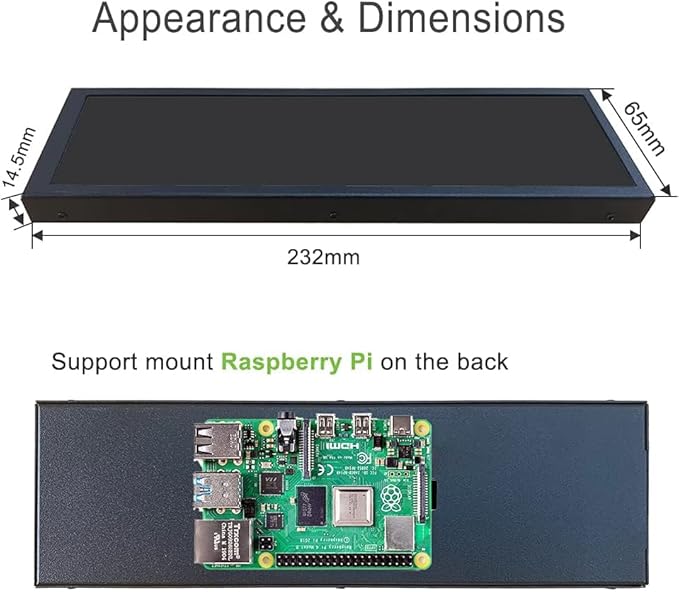 8.8 Inch PC Temperature Display, PC Sensor Panel Display, Computer Temp Monitor