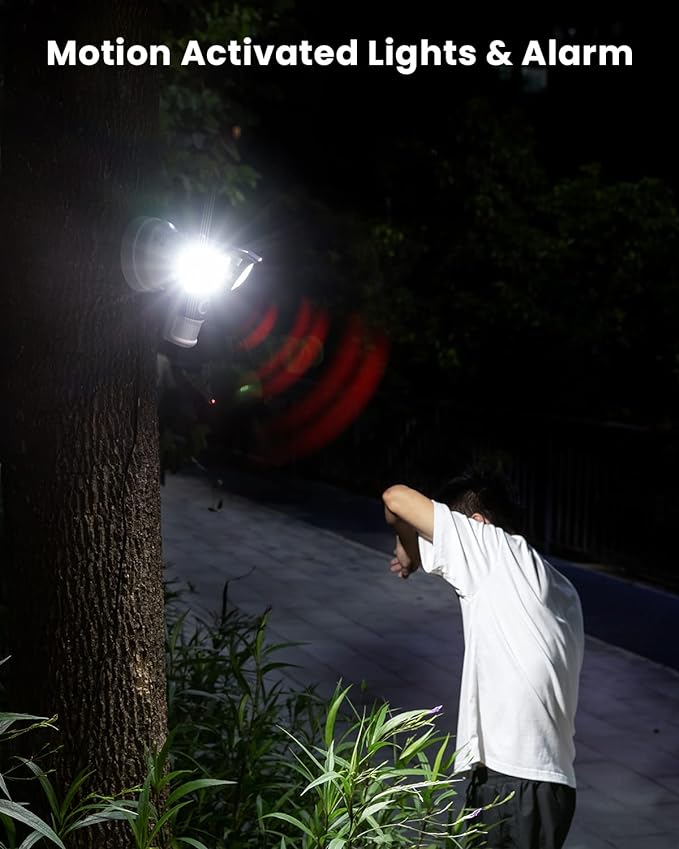 ieGeek Floodlight Camera, Outdoor Home Security Camera, 2K Wired Flood Light