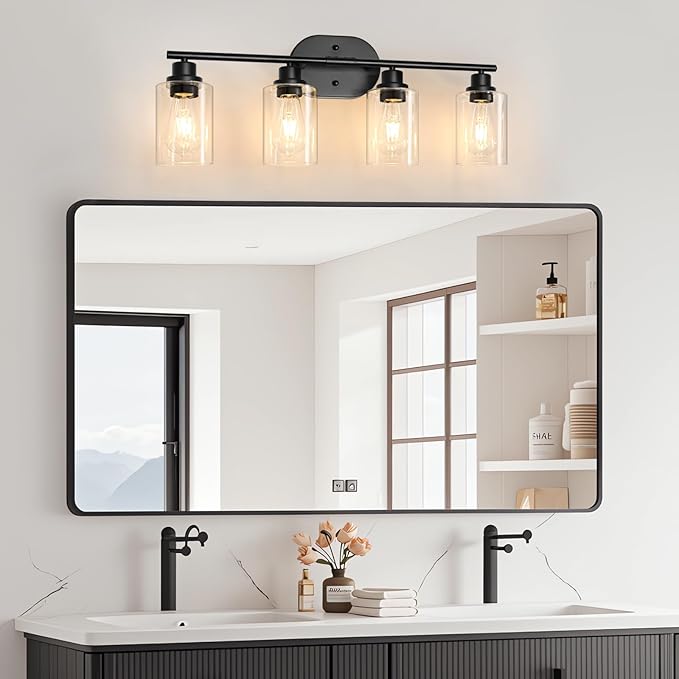 Unicozin Bathroom Light Fixtures, 4 Light Vanity Lights