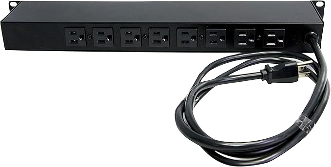 StarTech.com 8 Outlet Horizontal 1U Rack Mount PDU Power Strip