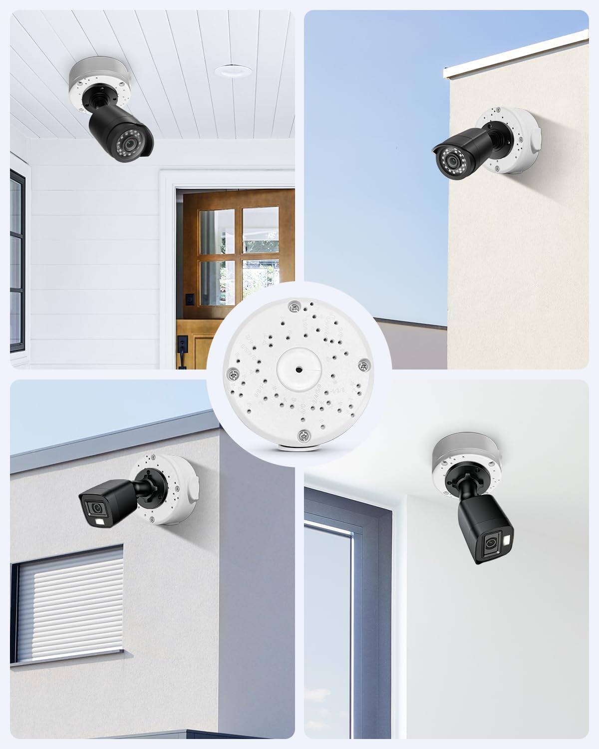 universal security camera junction box, metal hide cable, view 10