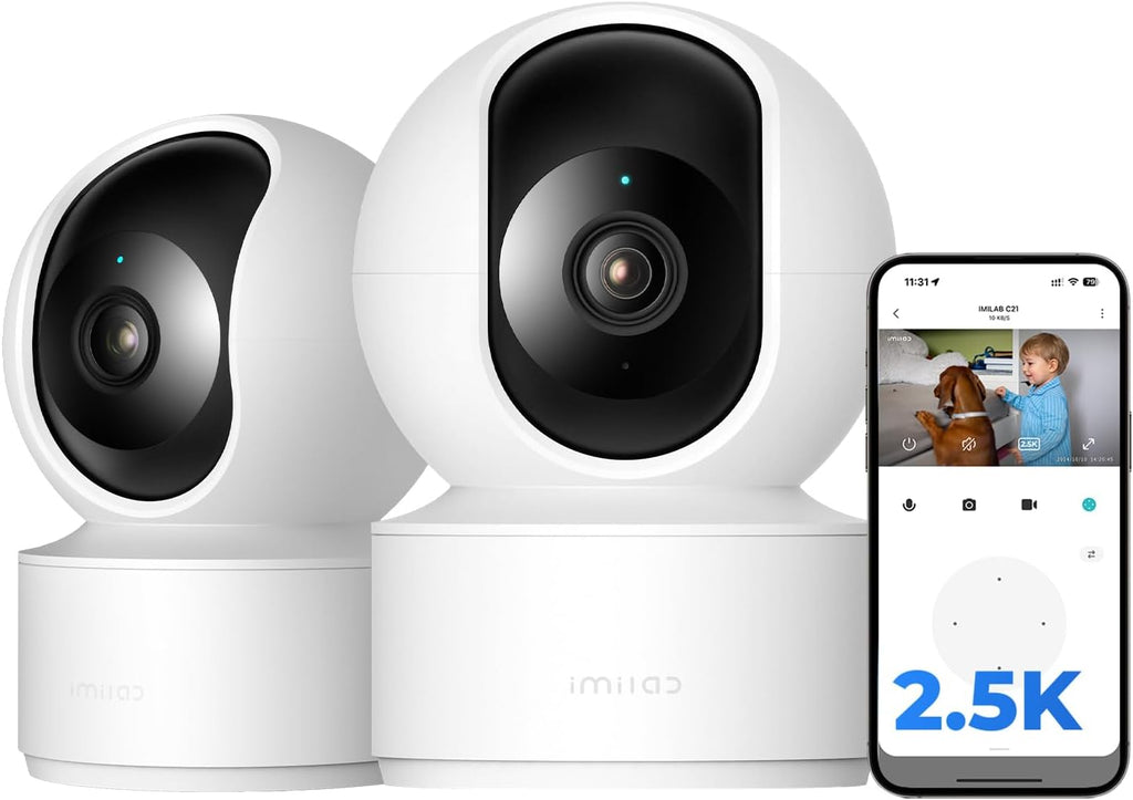 IMILAB C21 2 Pack 2.5K Security Camera Indoor, Room Camera