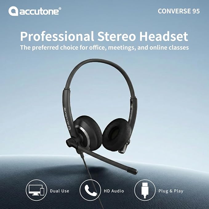 Accutone Conversation 95 Wired Office USB Headset