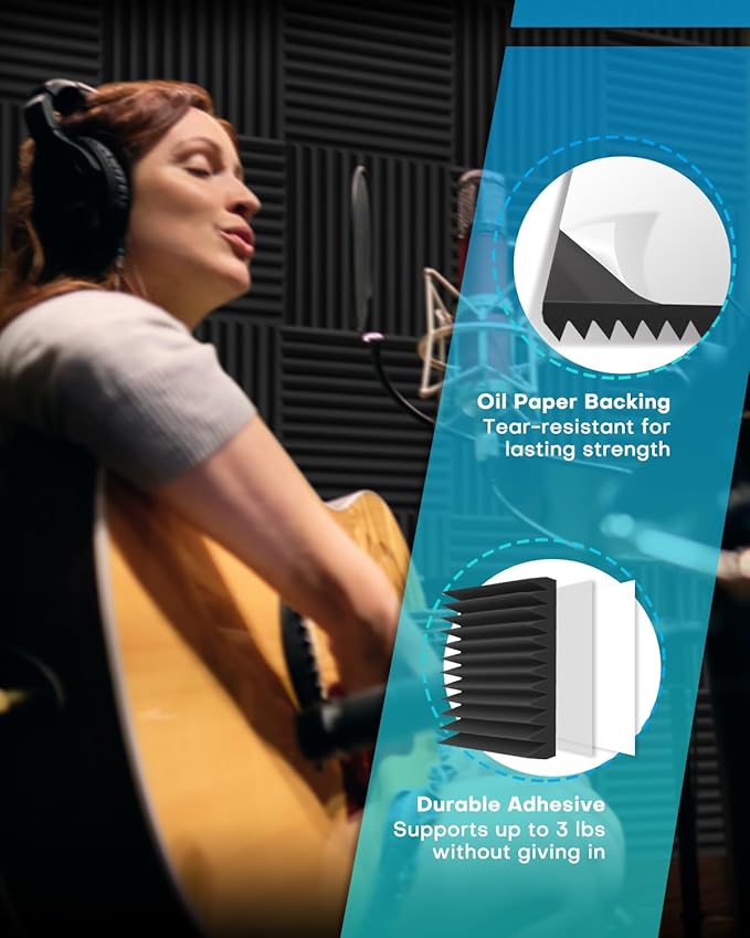 Knightsacoustic 24 Pack Sound Proof Foam Panels