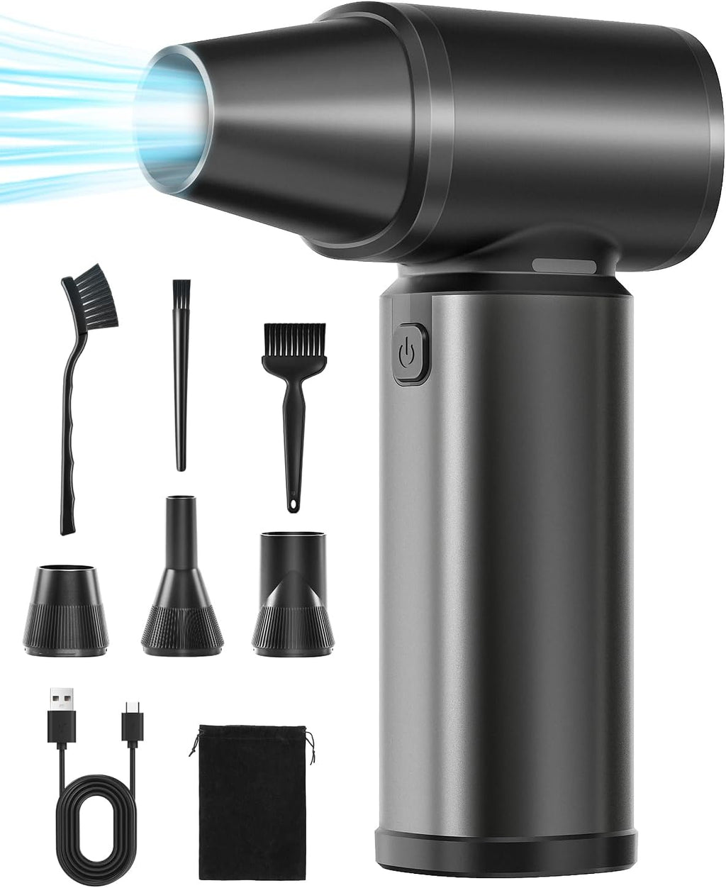 Compressed Air Duster-180000RPM Electric Air Duster Rechargeable Brushless Motor